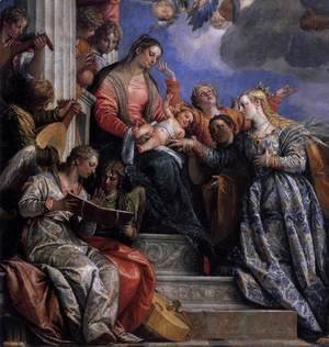 Paolo Veronese (Caliari) - Mystical Marriage of St Catherine (detail-1) c. 1575
