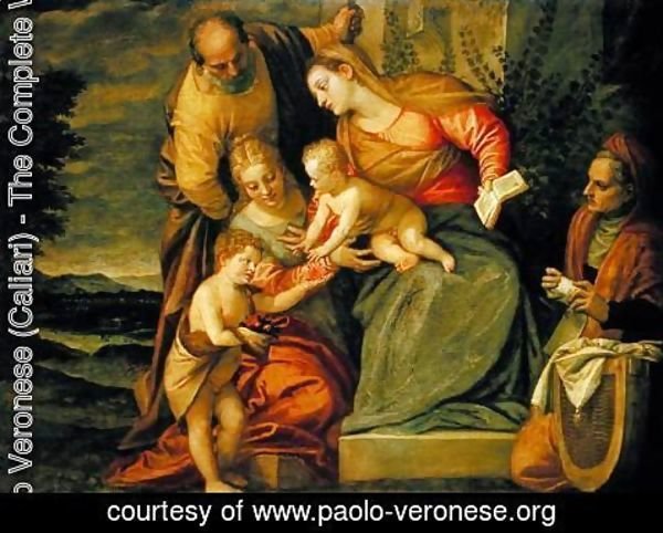 Paolo Veronese (Caliari) - The Holy Family with St. Elizabeth and John the Baptist