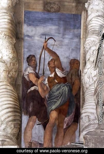 Paolo Veronese (Caliari) - Three Archers, detail from the Martyrdom of St. Sebastian