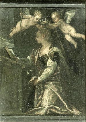 St. Agatha crowned by angels
