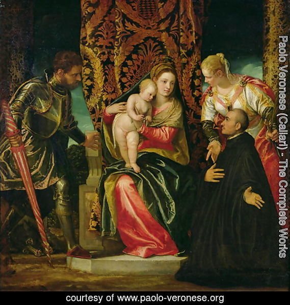 Virgin and Child between St. Justine and St. George, with a Benedictine monk