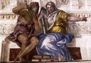Paolo Veronese (Caliari) - Saturn (Time) and Historia