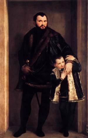 Paolo Veronese (Caliari) - Portrait of Count Giuseppe da Porto with his Son Adriano