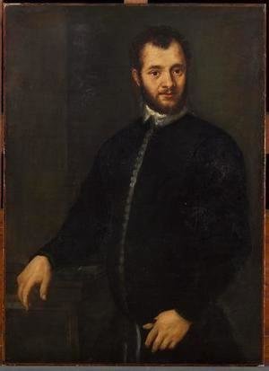 Portrait of a young man in black
