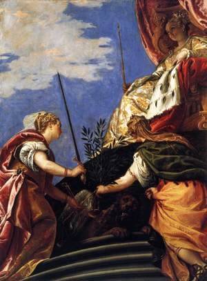 Paolo Veronese (Caliari) - Venice Enthroned Between Justice and Peace
