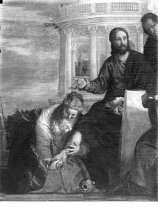 The Meal at the House of Simon the Pharisee, detail of the central part, 1570