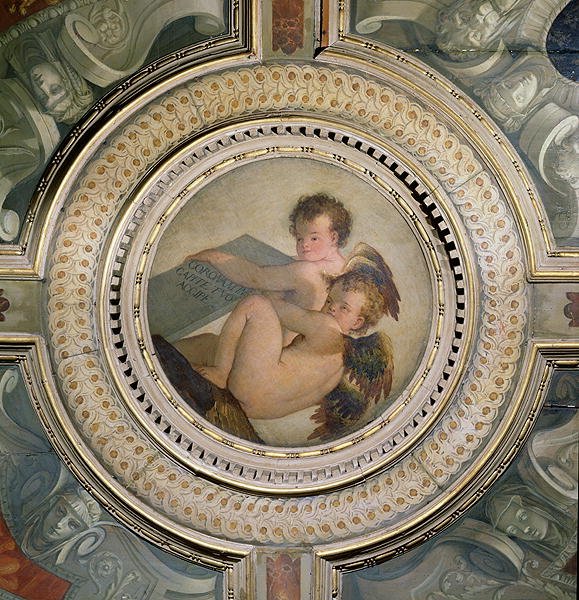 Winged Putti, from the ceiling of the sacristy, 1555
