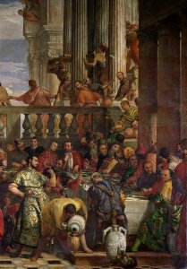 The Marriage Feast at Cana, detail of the right hand side, c.1562
