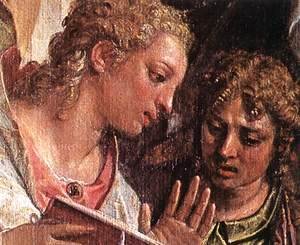 Paolo Veronese (Caliari) - Mystical Marriage of St Catherine (detail-2) c. 1575