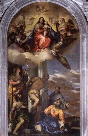 Paolo Veronese (Caliari) - Virgin in Glory with Saints c. 1562