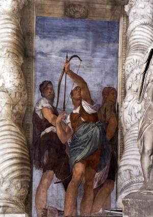 Paolo Veronese (Caliari) - Three Archers, detail from the Martyrdom of St. Sebastian