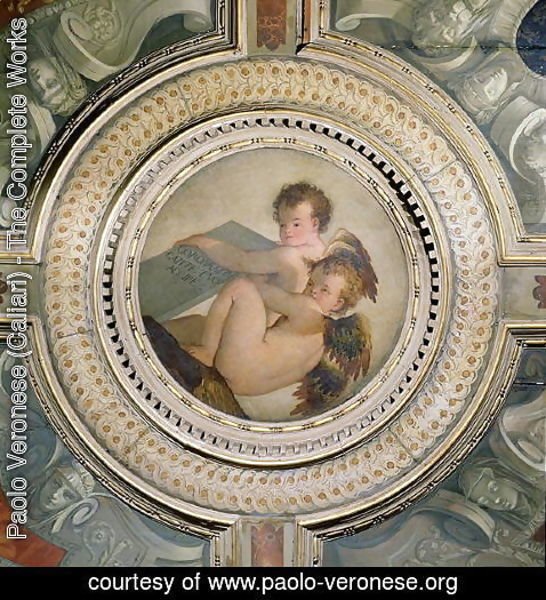 Paolo Veronese (Caliari) - Winged Putti, from the ceiling of the sacristy, 1555
