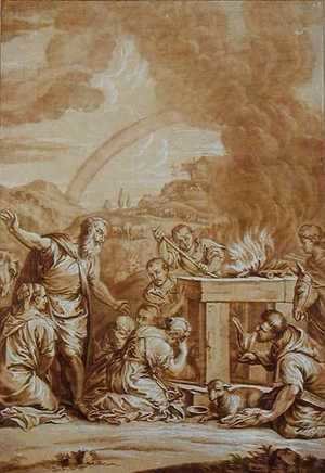 Paolo Veronese (Caliari) - Noah after the Flood, engraved by Elishah Kirkhall