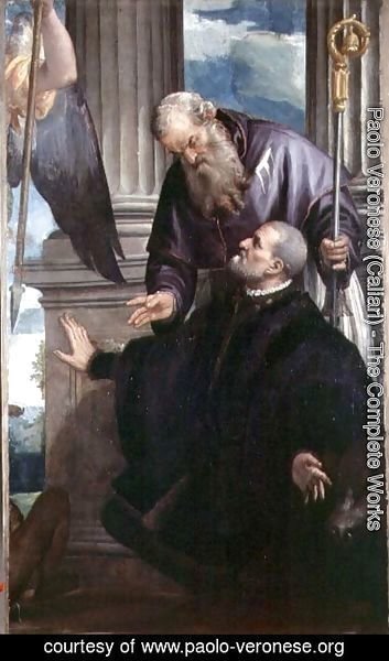 Paolo Veronese (Caliari) - Saint Anthony Abbot as Patron of a Kneeling Donor, c.1570