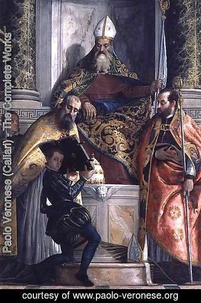 St. Anthony Abbot with St. Cornelius, St. Cyprian and a Page