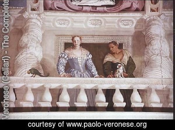 Paolo Veronese (Caliari) - Villa Barbaro. Lady and Nurse on the Balcony