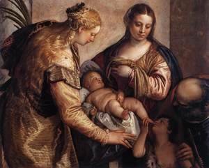 Paolo Veronese (Caliari) - Holy Family with St Barbara and the Infant St John