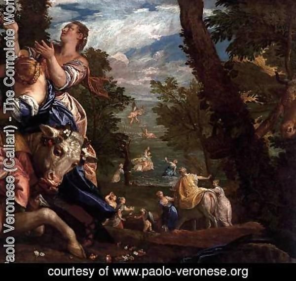 Paolo Veronese (Caliari) - The Rape of Europa (detail)