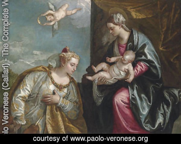 Allegory of the City of Venice adoring the Madonna and Child